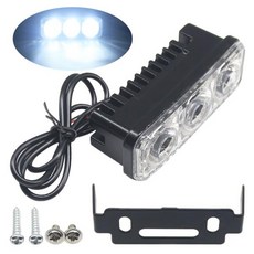 주간 주행등 5630 칩셋 3 SD LED 조명 고휘도 12V 방수 흰색 DRL 모토 램프 개, 한개옵션0