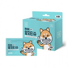 강아지 딸기향 30매 손가락 양치 구강세정 티슈 핑거