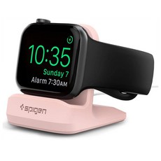 Spigen S350 애플워치 스탠드 충전기 핑크 샌드 Spigen S350 Designed for Apple Watch Stand for 44mm