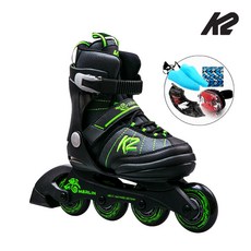[K2정품공식판매점]아동인라인스케이트 K2 머린그린+휠커버+신발항균건조기
