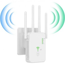 WiFi Extender 업그레이드된 리피터 듀얼 밴드 2.4G5G 신호 증폭기 안테나 4개 LAN 포트 2개 사무실 및 가정용 최대 12880제곱피트 100대의 장치 커버