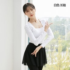 발레 연습복 레오타드 스퀘어넥 탑니트 상의 여름 가을 겨울 여성 발레복