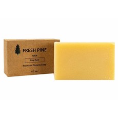 Fresh Pines Bay Rum Mens Bar Soap - Exfoliating soap bar for men all natural Organic Shower Bath Soap Rich lather with great scent exf, One Color, One Size