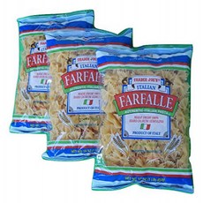 Trader Joe's Authentic Imported Italian Farfalle Bow Tie Pasta 1-Lb Bag (Pack of 3) Trader Joe의 정통, 453.59g, 3개