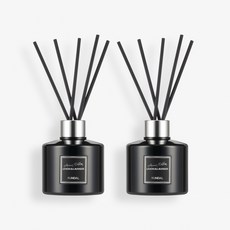 쿤달 퍼퓸 디퓨저 아로마 에디션 200ml 2개 + 섬유스틱 10개 레몬앤라벤더향, 2세트