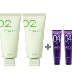  아모스 퓨어스마트 팩 300ml x2개(600ml) + 컬링에센스 40ml x2개(증정) 1set 
