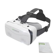 전문 VR 안경 헤드셋 인체공학적 3D 눈 보호 렌즈 비디오 시청, 01 White, 1개