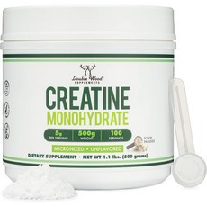 Creatine Monohydrate Powder 1.1lbs 100 Servings of 5 Grams Each - Third Party Tested 미분화 Creatine Po, 1, 1개