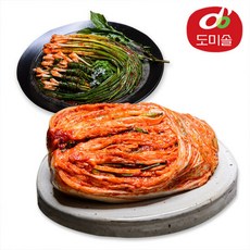 도미솔김치 [도미솔] 박미희 포기김치 3kg+파김치 1kg, 단품