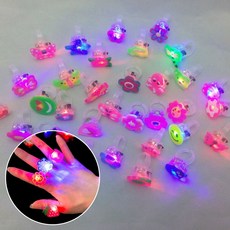 10x led 빛나는 손가락 반지 빛 다채로운 라이트 업 반지 파티 가제트 키즈 스마트 장난감 파티 호의 재미 장난감 선물 켜기/끄기 버튼