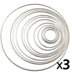 º루카스몰º 드림캐쳐 링 마크라메 재료 은색 3개 10cm 드림캐쳐 마크라메 드림캐쳐재료 드림캐쳐만들기 드림캐쳐링 마크라메링 마크라메재료 와이어링