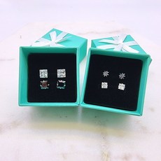 실버사각링귀걸이