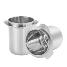 Normcore 53.3mm 포타필터 도징 컵 304 스테인리스 스틸 거울 광택 내부 54mm 브레빌 세이지 포타필터와 호환 브러시드 실버, 블랙