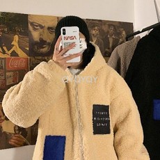 라오농솜옷 남자 겨울 에 털 을 넣 고 두 꺼 운 스 웨 이 드 코트 홍콩 풍 남성복 패션 패 밀리 겨울옷 커 플 솜옷 보온 솜옷+2D4FLL