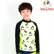 [볼피시] [볼피쉬] 주니어 아동 래쉬가드 수영복 상의 티셔츠 팜트리 BBR0106