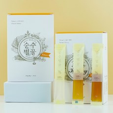 순수벌꿀 꿀스틱 스틱꿀 30포 100% 국산 천연 벌꿀 아카시아꿀 야생화꿀 잡화꿀 밤꿀 한달분 선물 답례품, 옵션2) 아카시아+야생화, 1박스, 30정