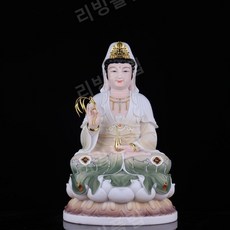 황금불상 관음보살 조각상 불상 실내장식 장식품 소품 동상 개업선물 불교 가정 불교용품, 02.높이 16인치 40cm, 1개