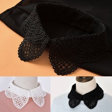 슈페리온 리엘 크로스 자수 레이스 페이크카라 넥케이프 A15