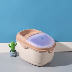 others 새로 두 꺼 운 쌀 통 밀봉 쌀통 플라스틱 포장 방충 방습 근 주방 저장 물 잡곡 상자 2224 B 약 20 (쌀 컵) 카키
