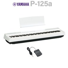 YAMAHA P-125a WH 화이트 전자 피아노 88 건반 전자 피아노 [ 야마하 P-125 P 시리즈 ], 단일 옵션