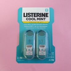 리스테린 포켓미스트 리스테린 포켓 미스트 가글 스프레이 휴대용 구강청결제(7.7mlX2개)