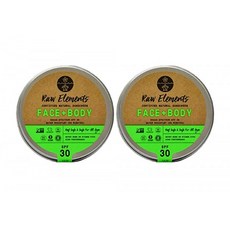 Raw Elements 얼굴 및 바디 인증 천연 선 스크린 | 비 나노 산화 아연 95 % 유기 내수성 암초 안전 잔인 함 없음 SPF
