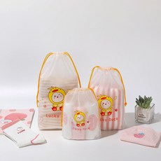 반투명 캐릭터 스트링 파우치 3종 15P
