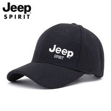 주력 오피셜샵 고급 jeep 지프 모자정품 가을/겨울 울까 야구모자 남성 중 유스 워머 백 콤비 압설모자 두꺼워 블랙 조절 가능(55-61cm)