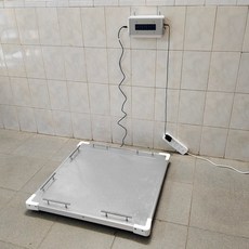 휠체어 특수 저울 의료용 재활 계량대 병원 전자 요양원 체중계 몸무게, 1개, 원컬러, 03.80x80cm 알루미늄 기본빨간LED