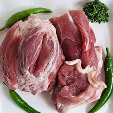국내산 돼지 고기 한돈 뒷다리 사태 2kg 찌게 수육 구이, 통절단, 1개