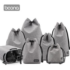 Boona 미러리스 카메라 가방 렌즈 파우치 캠코더 dslr가방, 베이직, 렌즈 파우치 S - 검정
