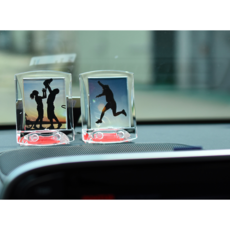 인포카몰 아이 차량용 대쉬보드 사진 포토 앨범 프레임 액자 1+1, 블랙