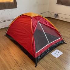 아마존 야외 더블 성인 캠핑 텐트 해변 캠핑 용품 단층 휴대용 텐트 풀 세트 공장, 스타일 13 레드 (200X140X100)