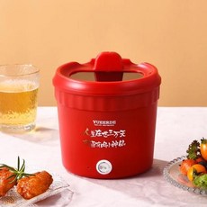 1인 압력밥솥 가정용 다기능 미니 전기 냄비 요리 더블 레이어 화상 방지 휴대용 논스틱, 없음, 없음, 6) Red - 1.2L - EU, 6) Red - 1.2L-EU