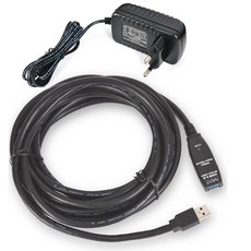 NEXT USB05U3PW USB3.0 5M 거리연장 리피터 전원어댑터 제공 최대 5Gbps 전송속도지원 전원동작LED USB리피터, 1개