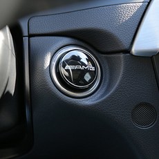 루미 간편스티커 벤츠버튼커버 수입차튜닝 인테리어, 스타트버튼커버 BENZ AMG