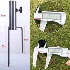 블랙 스틸 우산 받침대 야외 낚시 햇빛가리개 모래 해변 스탠드 양발 거치대, 1 블랙 스테인레스 스틸 접지 플러그 조리개 3.0cm