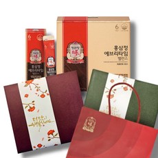 정관장 홍삼정 에브리타임 밸런스 30포 포장 쇼핑백 선물 세트, 자색, 1개