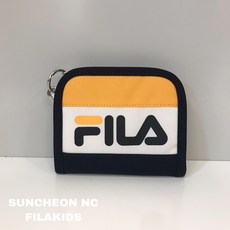 휠라키즈 3단배색 리니어 로고 지갑 옐로우 FK3BAC1610X