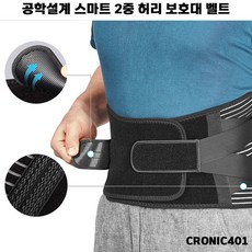 프리미엄 공학 설계 스마트 이중 보완 허리 보호대 일반형 벨트 CRONIC401, 타입 1. 일반형, 1개 - 검도허리보호대