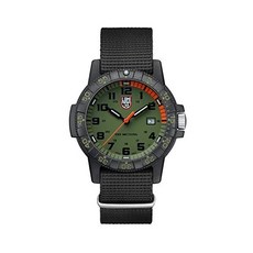 Luminox 남성용 손목시계 Leatherback Sea Turtle Giant 44mm 블랙 그린 디스플레이(XS.0337): 100M 방수 + 슈퍼 루미노바 + Carbono