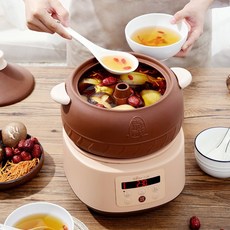 곰돌이 자동차 닭 가정용 해산물 스팀 다기능 찜 도자기 물격리 탕냄비, 살구색