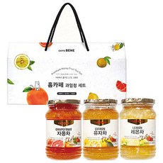 카페베네 홈카페 과일청 세트, 유자차 480g + 자몽차 480g + 레몬차 480g, 2세트