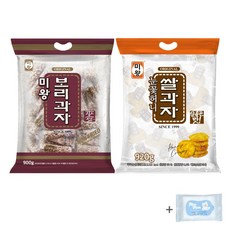 미왕 대용량 보리과자 900g 눈꽃허니 쌀과자 920g (모아무아 물티슈 증정), 1세트, 1.82kg