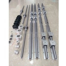 SBR 16 리니어 가이드 레일 6 세트 -300 700 1100mm 볼 스크류 SFU1605-350 BK BF12 CNC 부품 EU