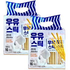 밀크 스틱 과자, 256g, 2개