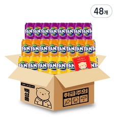 [백성] 환타 파인 오렌지 포도 음료수 뚱캔 최신제조 안전포장, 48개, 355ml