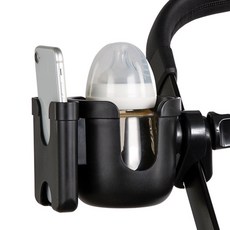 1 범용 유모차 전화 디자인 유모차용 2 스탠드 미끄럼 우유 컵 및 방지 커피 IN 홀더 병 버기 지지, 2in1 cup holder C, 1개