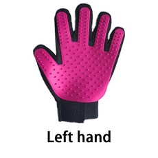 강아지 고양이 손질 장갑 빗 헤어 리무버 제거 애완 동물 제품, 1개, 1.purple Left hand