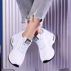 줌바 운동화 에어로빅 댄스 슈즈 여성 경량 메쉬 플랫폼 로우 탑 레이스 업 높이 증가 신발 스포츠